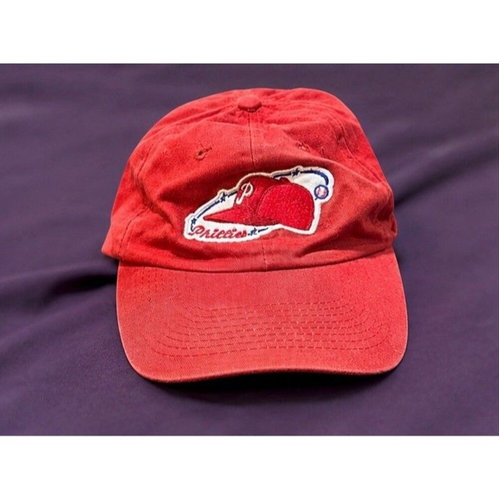 Philadelphia Phillies Hat Red Baseball Cap Embroidered Strapback Vintage